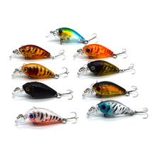 9pcs/lot  4.6cm/1.81 3.6g/0.13oz pesca artificial hard bait fishing lure minnow wobbler  tackle style Top Quality with 3D eyes 2024 - buy cheap