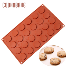 COOKNBAKE Silicone Biscuit Cookies Mold Round Macaron Cookie Pastry Tool Candy Chocolate Ice Mould Cake Bakeware Molds 24 holes 2024 - buy cheap