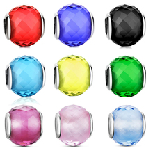 BELAWANG-Plata de Ley 925 auténtica de cuentas de cristal de colores para mujer, pulsera y collar, bricolaje, fabricación de joyas de Navidad 2024 - compra barato