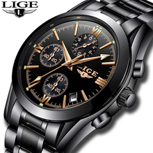 LIGE Watch Mens Top Luxury Brand Sports Military Watch Fashion Quartz Clock Business Waterproof Men Watches Relogio Masculion 2024 - buy cheap