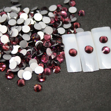 Amethyst SS6-SS8 Rhinestones Back Flat Round Nail Art Decorations And Stones Non Hotfix Rhinestones Crystals for DIY Glass 2024 - buy cheap