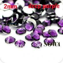 Free Shipping 10000pcs/bag Small Size 2mm Deep Purple Resin Flatback beads,Nail Art beads,DIY Decoration 2024 - buy cheap