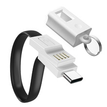 Mini Keychain USB Cable For Huawei Samsung Type C Micro usb Charge Cord Power bank Accessory Portable Charging Data Short Wire 2024 - buy cheap