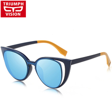 TRIUMPH VISION Cat Eye Ladies Sunglasses Luxury Vintage Fashion Sun Glasses For Women Retro Shades Oculos Female Leopard Frame 2024 - buy cheap
