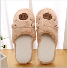 Couple models cartoon pig cotton slippers month cotton slippers home floor soft slippers warm 2024 - buy cheap