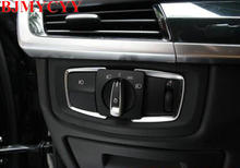 BJMYCYY 2Pcs/Set ABS Chrome Headlight Switch Frame Trim Adjustment Circle Sticker For BMW F30 F31 F32 F34 3 4 Series 320 328 2024 - buy cheap