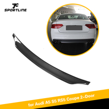 For Audi A5 S5 Sline RS5 2008 - 2016 Coupe Carbon Fiber Rear Trunk Spoiler Boot Lip Wing Lip 2024 - buy cheap