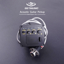 2 Bands Acoustic Guitar Preamp with 6.35mm Brass Output Endpin Cover Guitarra EQ with tuner Folk Guitar Piezo Pickup 2024 - buy cheap