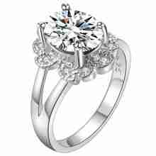 3 colors!  silver Plated Wedding Jewelry Rings for Women color Crystal Engagement Silver plated Zircon flower ring  AR923 2024 - buy cheap
