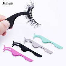 DUcare 1 PC False Eyelash Tweezers Beauty Makeup Tool False Eyelashes Curler Nipper Stainless Auxiliary Clip Make Up Accessories 2024 - buy cheap