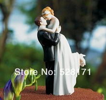 O Envio gratuito de Noiva e Noivo Do Bolo De Casamento Topper Do Bolo de Casamento estatueta Decoração de Casamento Peças Centrais Do Casamento 2024 - compre barato