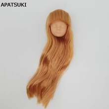 Practice Makeup Doll Head For 11.5" Doll Heads For Kurhn 1/6 BJD Doll's Practicing Makeup Head With Golden Long Hair 2024 - buy cheap