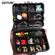 Goture 20Kinds 128pcs Full Fishing Accessories Kit Hooks Swivels Sinker with Strong Fishing Tackle Box 2024 - buy cheap