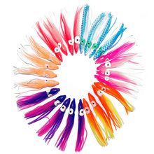 Señuelos de Pesca de pulpo de plástico suave para Jigs de silicona, faldas de calamar, cebo Artificial de Jigging, 10 Uds. De 7,5 cm 2024 - compra barato