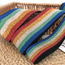 3meters Elastic Band 4cm Nylon Colorful Stripe Webbing Waist Band Rubber DIY Craft Supply for Belt Bag Skirt Pants Decortion 2024 - buy cheap