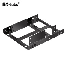 En-Labs Metal Dual 2.5" to 3.5" Hard Drive Bay Mounting Bracket - 2 X 2.5" to 3.5" HDD / SSD Mounting Bracket - Black 2024 - buy cheap