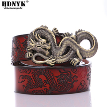 China Classical Dragon Design Belt Men Genuine Leather Belt Cow Leather Belt Male Waist Strap Cowskin Dragon Buckle Cowboy Style 2024 - buy cheap