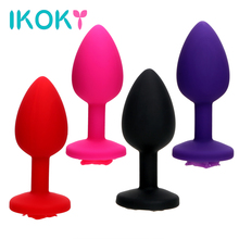 Ikoky produtos sexuais plug anal para mulheres, plug anal para massagem da próstata flor rosa brinquedos sexuais para mulheres 2024 - compre barato