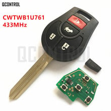 QCONTROL Car Remote Key 433MHz Work for NISSAN FCC CWTWB1U761 Qashqai Sunny Sylphy Tiida X-Trail Auto Alarm 2024 - buy cheap