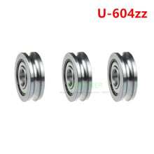 10pcs 4*13*4mm 3D printer U604zz bearing extruder guide wheel U groove guide pulley bearing MK8 extruder 2024 - buy cheap