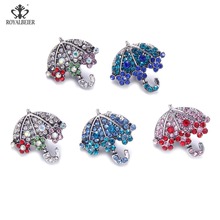 RoyalBeier-botón a presión de mariposa con diamantes de imitación, flor, de 18mm botón a presión de Metal, dijes coloridos para pulsera a presión, joyería 2024 - compra barato