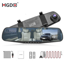 HGDO 4.3'' FHD 1080P Dual Lens Car DVR Mirror Dash Cam auto Recorder Rearview Mirror Night Vision Rear View Camera loop record 2024 - buy cheap