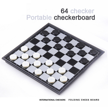 Plastic International Checkers Portable Chess Set Folding Checkerboard Magnetic Chess Game 64 Checker for Kids Toy Gift LG2 2024 - buy cheap