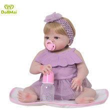 23 Inch Bebes Reborn menina Doll Full Silicone Vinyl reborn baby dolls Realistic Girl Princess Baby Toy Doll For Children Gifts 2024 - buy cheap