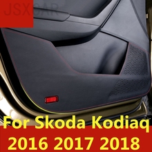 Carro-estilo protetor borda lateral protegido anti-pontapé porta esteiras capa caso acessórios de automóvel para skoda kodiaq 2016-2018 2024 - compre barato
