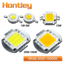 Hontiey High power LED chip White light bulbs 1W 3W 5W 10W 20W 30W 50W 100W Warm Natural Cool White integrated lamp 3000k-15000K 2024 - buy cheap