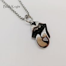 Black Knight Stainless steel tongue out pendant necklace Vintage silver color lips necklace punk fashion jewelry men BLKN0708 2024 - buy cheap