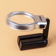 BIJIA Multifunctional Folding Desktop Handheld Magnifier With 2LED Light Magnifying Glass Desk Lamp For Reading 2024 - buy cheap