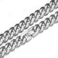 15mm Curb Cuban Link Chain Necklace Or Bracelet Silver Color Jewelry Handsome Men 7-40 Inches Option Stainless Steel Accessory 2024 - buy cheap