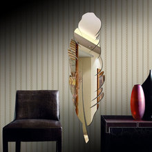Стикеры Настенные в форме пера, 3D наклейки со встроенным эффектом, съемные модные украшения для дома, гостиной 2024 - купить недорого