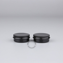 Wholesale Excellent 30g Black Aluminium Jar, 30ml/1oz Empty Metal Cosmetic Containers, 50pcs/lot Free Shipping 2024 - buy cheap