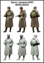 [tuskmodel] 1 35 scale resin model figures kit WW2  soviet Soldiers 4345 2024 - buy cheap