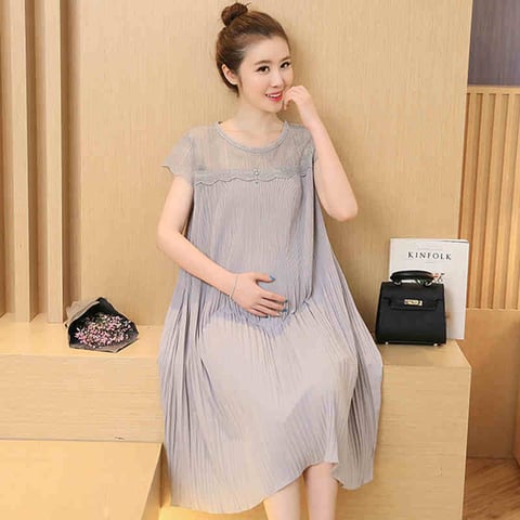 Elegant Korean Maternity Dress Clothes For Pregnant Women Summer Maternity Dress Chiffon Pregnant Clothing Buy Cheap In An Online Store With Delivery Price Comparison Specifications Photos And Customer Reviews