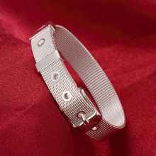 Free Shipping Fashion Design silver plated  10mm Mesh men bracelet charm SMTH237 2024 - buy cheap