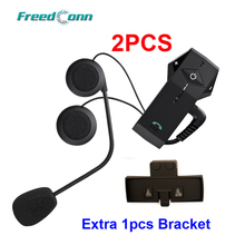 Free Shipping!!2pcs FreedConn BRAND Motorbike Helmet To Helmet 1000M Bluetooth Intercom Headset NFC  FM radio+Extra 1pcs Bracket 2024 - buy cheap