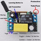 Lâmpada de luz led de controle remoto rf 315/433mhz, interruptor de alimentação remoto liga/desliga, aprendendo a adicionar desbloqueio do transmissor - foto 2026
