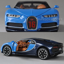 1:32 Diecast Car Model Toys Bugatti Chiron Pull Back Replica with Sound & Light 2024 - buy cheap
