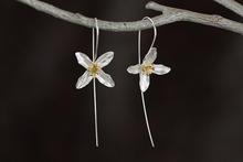 Jisensp primavera estilo encantador Cruz flor pendientes para mujeres niñas románticas flores pendiente planta joyería regalo de cumpleaños 2024 - compra barato