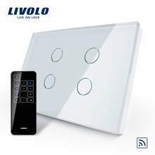 Livolo US/AU Standard, Touch Switch, VL-C304R-81& RMT-03,Crystal Waterproof Glass Touch Screen Light Switch& Touch Remote 2024 - buy cheap