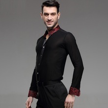 Men's Latin Dance Coat Adult Male Square Short Sleeved Shirt Fashion Rumba Samba Dancing Clothes Morden Canding Clothes B-4229 2024 - buy cheap