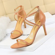 BIGTREE 2019 New Women Sandals Patent Leather Women High Heels Shoes Gold Sexy Women Pumps Fashion Wedding Shoes Women stiletto 2024 - buy cheap
