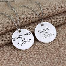 Wholesale Grey Anatomy Necklace Hot Sales Letter You Are My Person You Will Always Be My Person Pendant Necklace 2024 - buy cheap