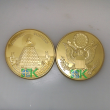 Monedas masónicas de la serie masónica con ojo que todo lo ve, monedas masónicas del dólar estadounidense con moneda chapada en oro en pirámide, 1 Uds. Gratis 2024 - compra barato
