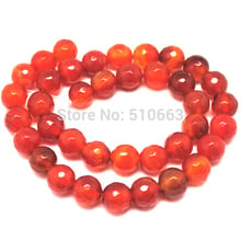 1 String nature carnelian nature red agatee stone nature semi precious stone faceted round size 4mm 6mm 8mm 10mm 12mm 2024 - buy cheap