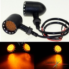 Intermitente LED Universal para motocicleta, luz ámbar intermitente para Harley Dyna, Bobber Chopper personalizado, 10mm 2024 - compra barato