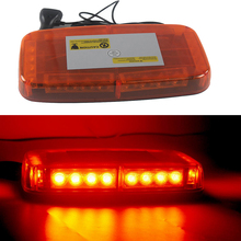 Luz estroboscópica de emergencia, barra de luz LED Mini magnética de 24W para Automobiles, camiones, caravanas, 12V y 24V 2024 - compra barato
